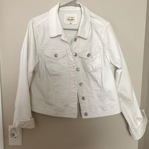 White Cropped Jean Jacket